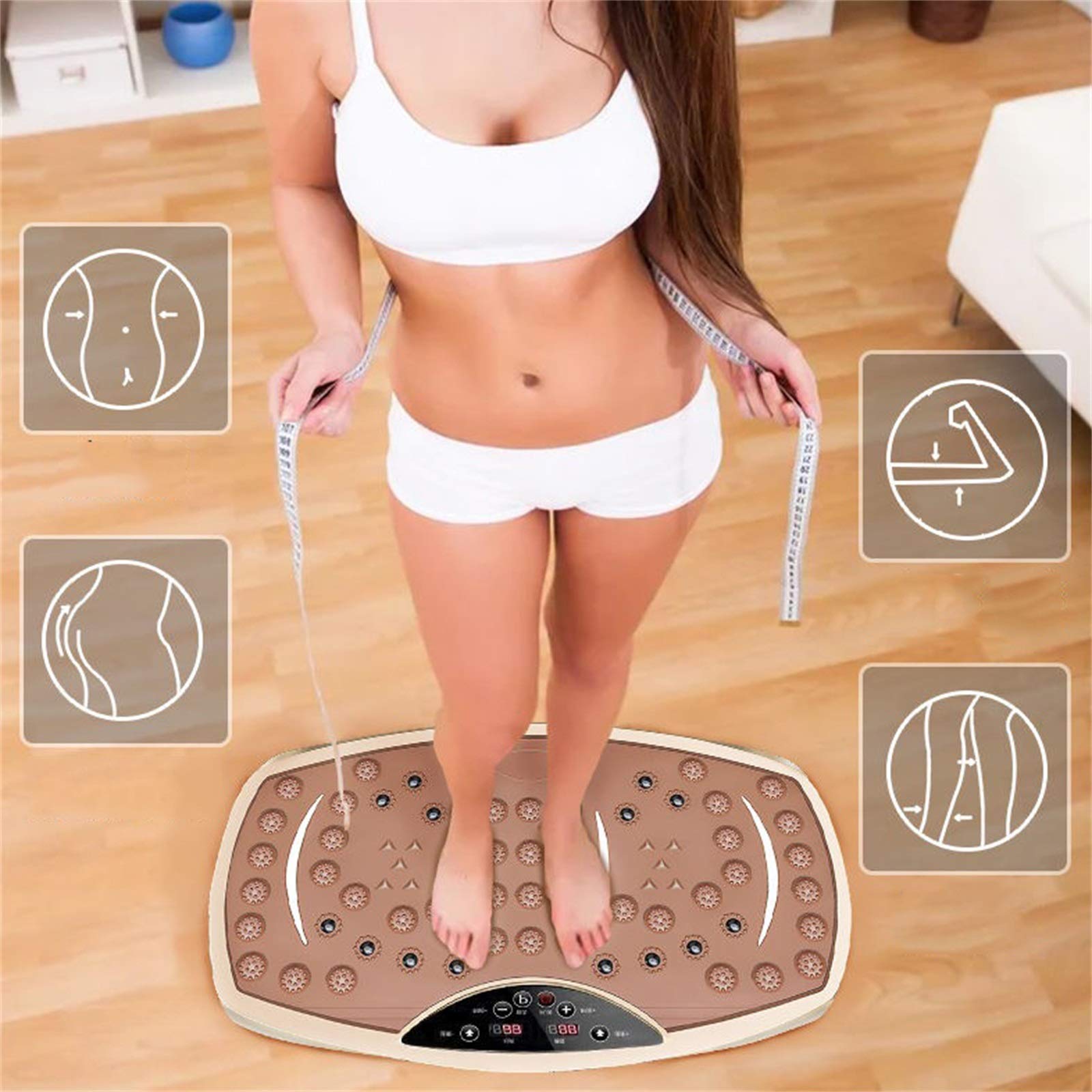 Pedana Vibrante 150 kg, attrezzo Fitness Vibrante, Attrezzature per Allenamento a casa per dimagrire e tonificare