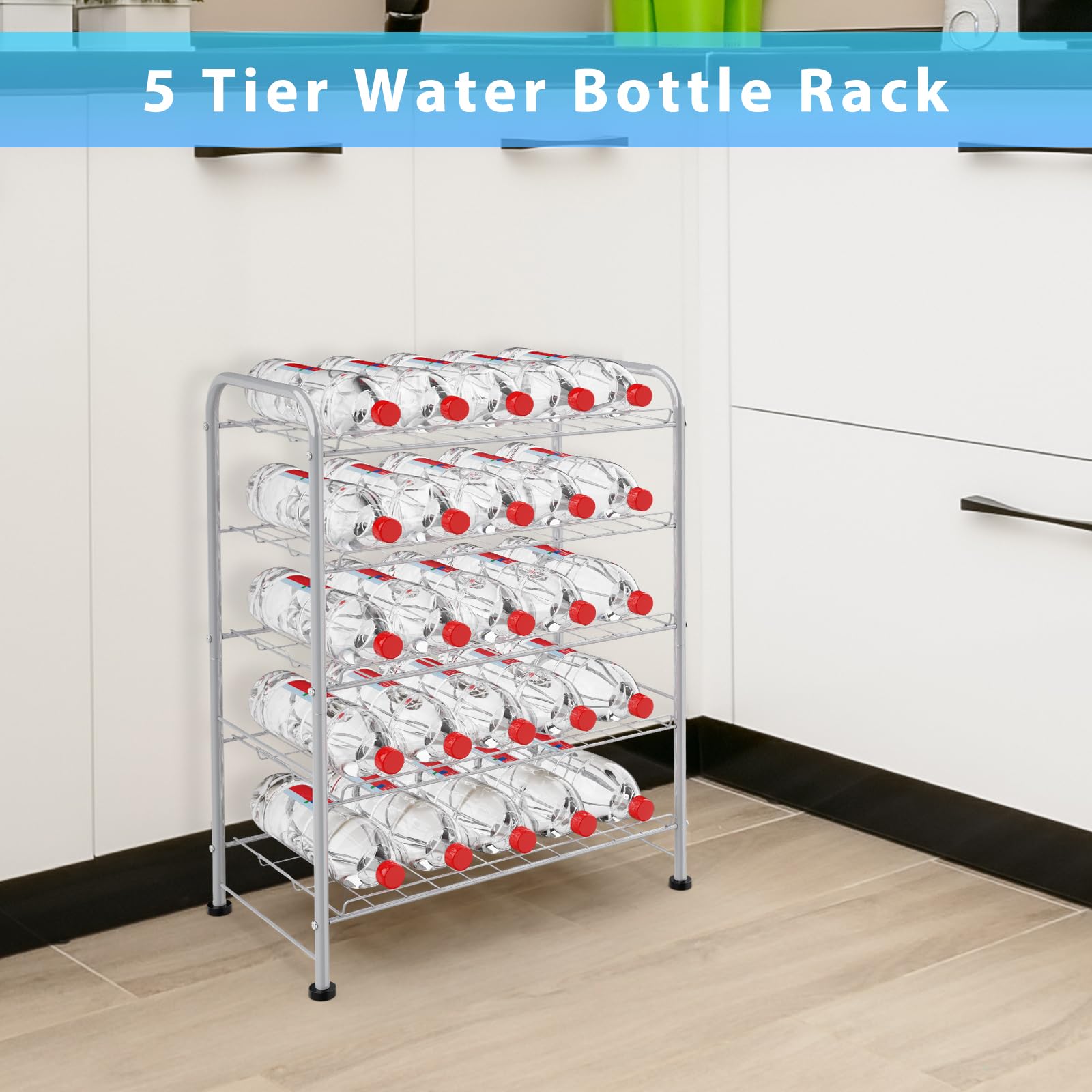 Snapklik.com : 5 Tier Water Bottle Organizer Small Water Bottle Holder ...