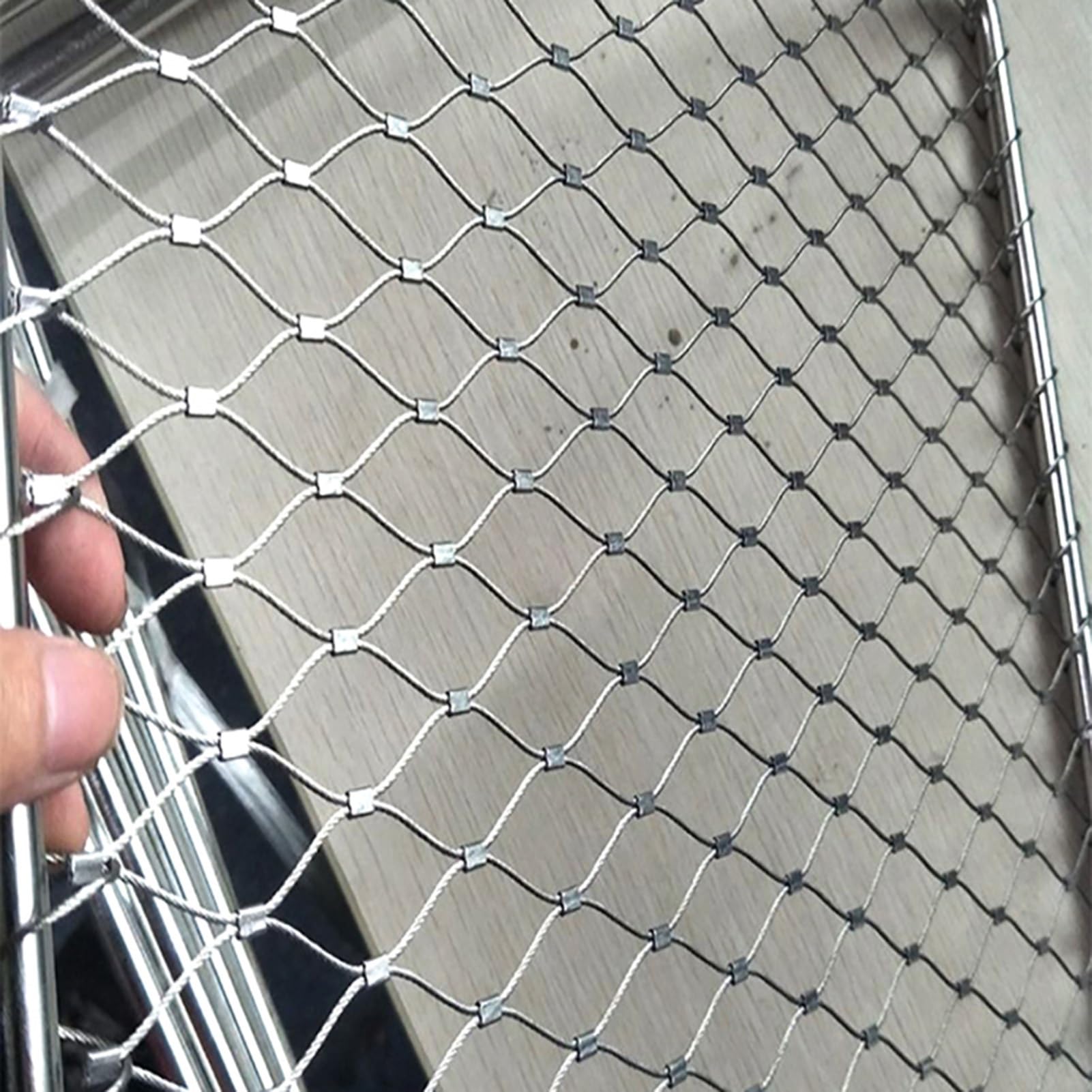 Alambre Espino Galvanizado Red de cuerda de acero inoxidable 304, valla de protección de decoración de límites de balcón, malla de seguridad de gran altitud para prevención de caídas para jardín de c