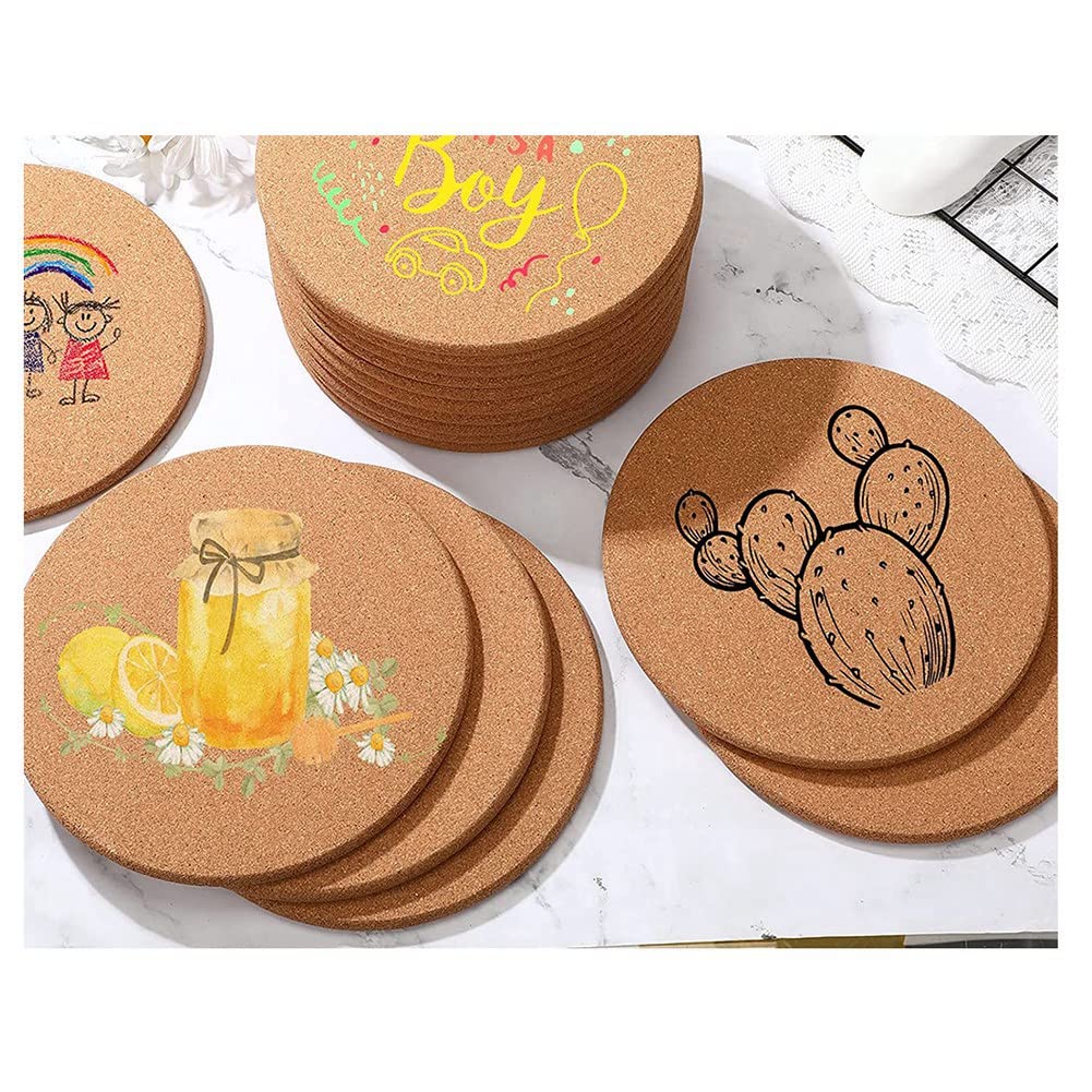 Paquete de 16 Posavasos de Corcho Grueso salvamanteles de Corcho para Platos Calientes y ollas Calientes, Resistentes al, multifuncionales, Almohadillas Calientes