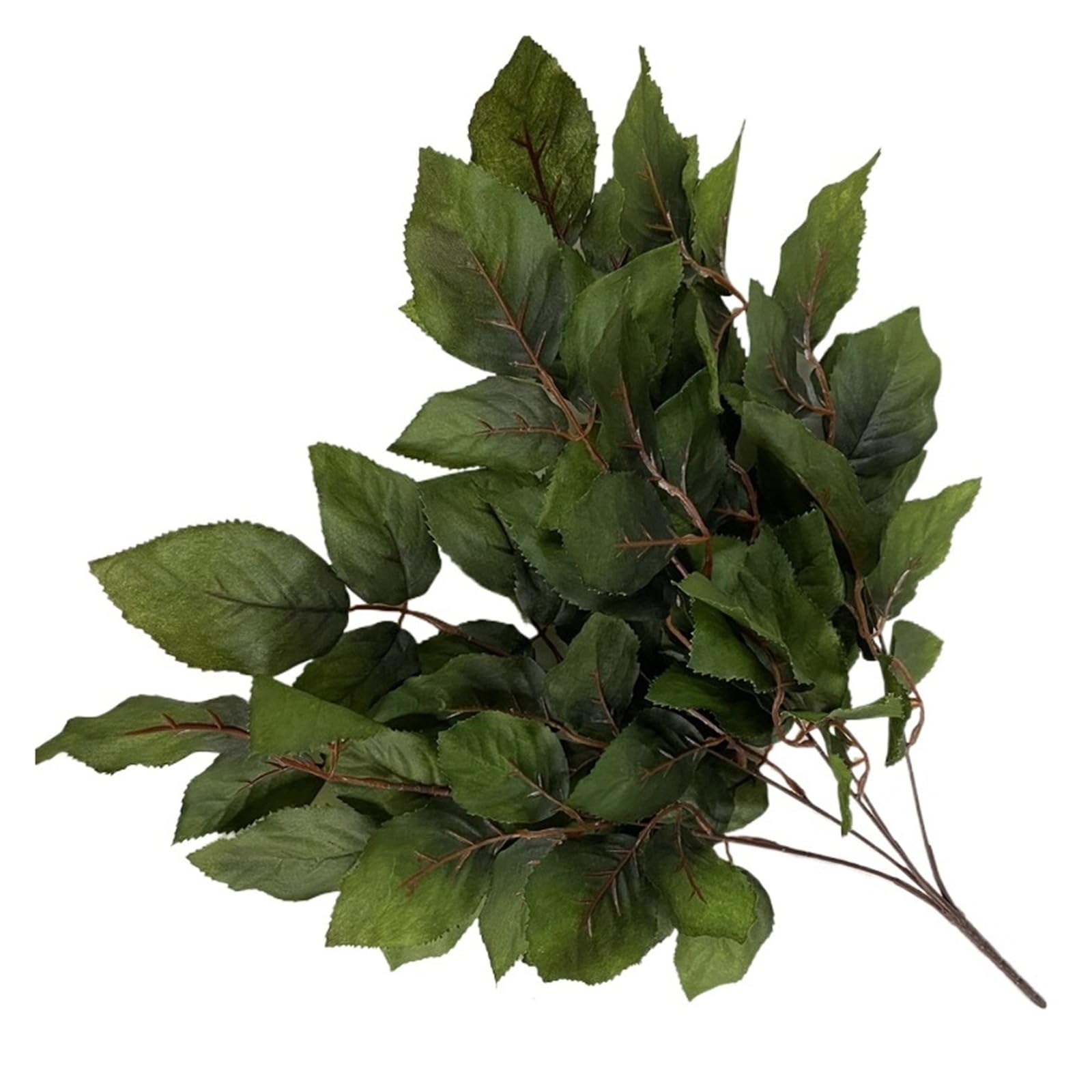 5/6PCS Wedding Decor Pink Silk Bouquet Simulation Plants Auditorium Decoration Artificial Green Plant Leaf Fake Flower(Green,6pcs)