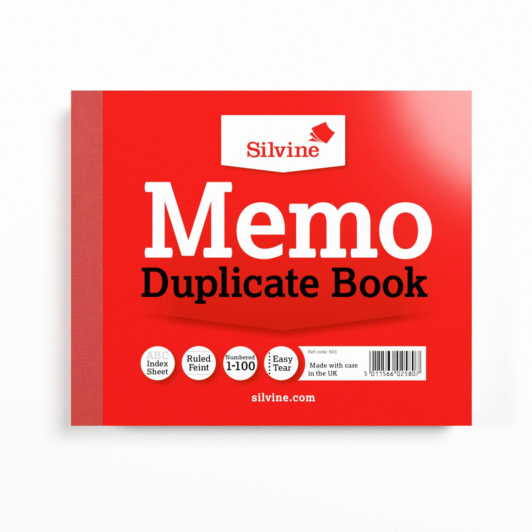 Silvine 4x5" Duplicate Memo Book - Numbered 1-100 with Index Sheet