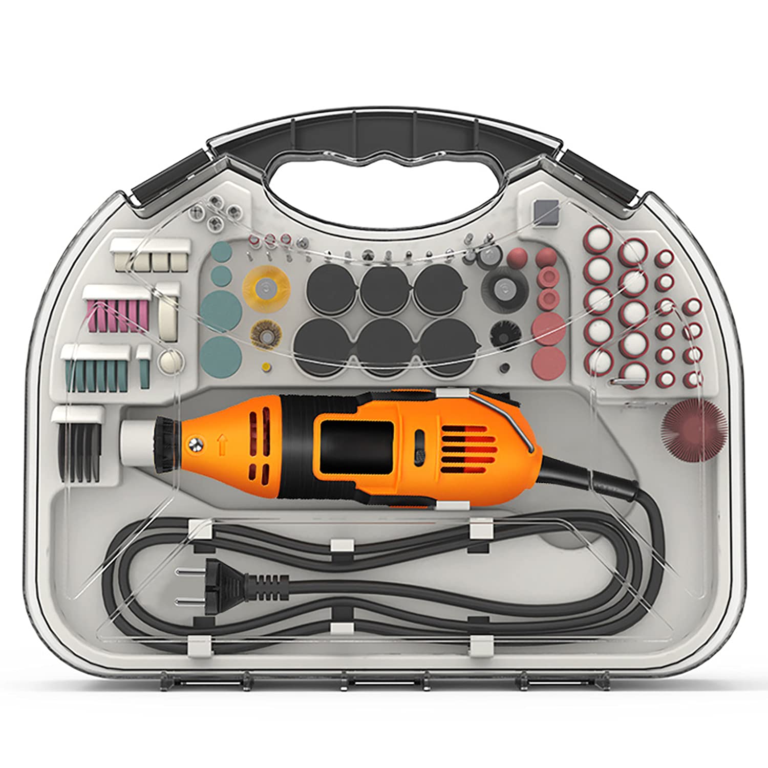 Mini Amoladora Eléctrica Multiherramienta Eje Flexible Velocidad Variable Drill Taladro Herramienta Rotativa para Grabar, Cortar, Lijar, Pulir, Taladrar