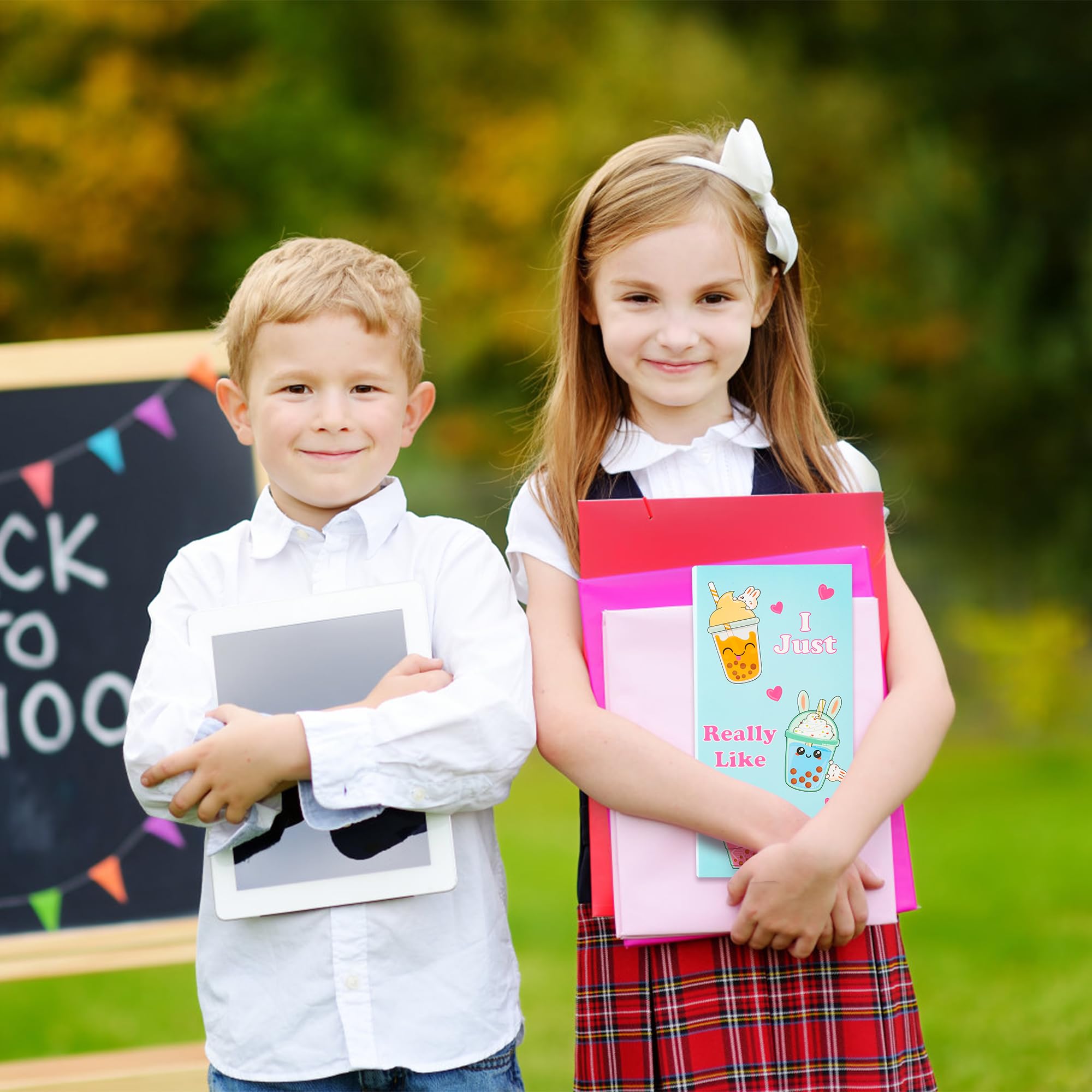 Xqumoi I Just Really Like Boba Sticky Notes Set, 550 Sheets, Cute Bubble Tea Self-Stick Notes Pads Milk Tea Theme Divider Tabs Bundle Writing Memo Pads Back to School Office Supplies Small Gift