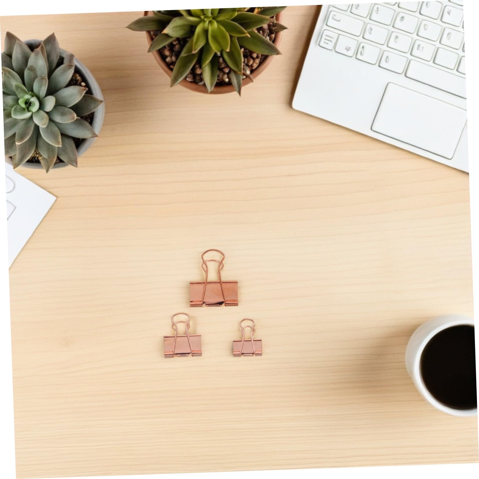 112 Piezas clips de metal pinzas papeleria Clips de carpeta de metal Rose Gold