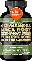 Vista 1 de Gade Nutrition Ashwagandha con raíz de maca, Epimedium, suplemento de turkesterona, Tribulus Terrestris, Panax Ginseng 90 cápsulas vegetales