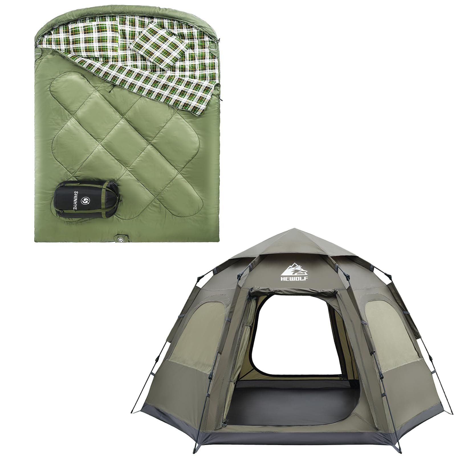 Double Sleeping Bag Flannel Perfect Companion for Camping and Instant Camping Tent