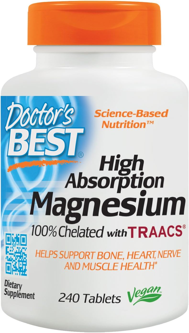 Doctor's Best High Absorption Magnesium Elemental, 200 Mg, 240 Count