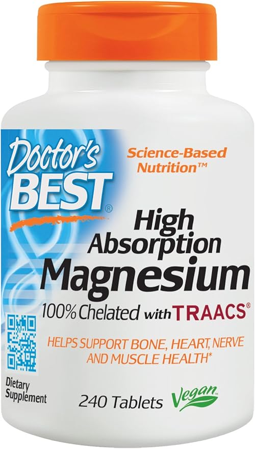 Doctor's Best High Absorption Magnesium Elemental, 200 Mg, 240 Count