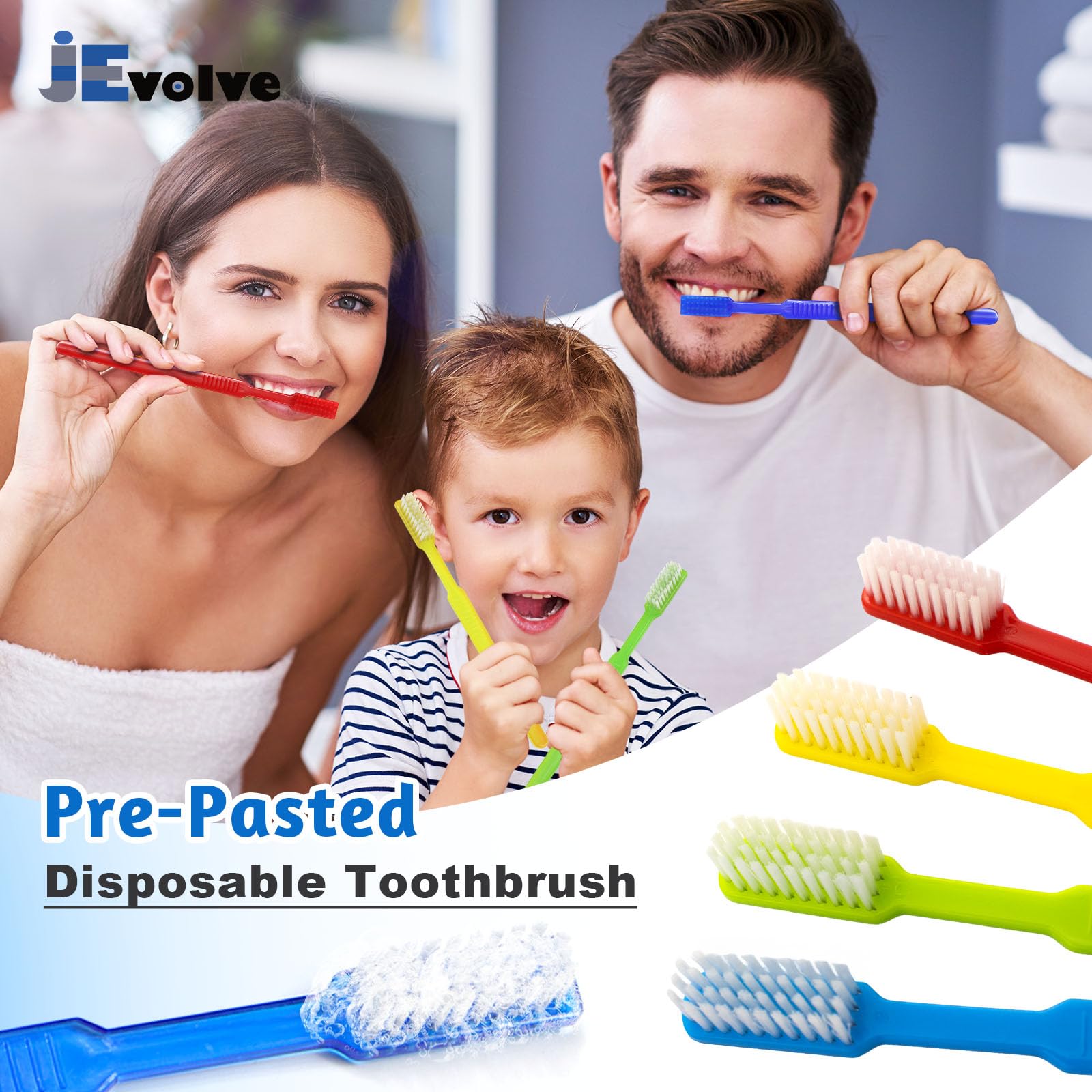 200 spazzolini da denti usa e getta preincollati, comodi spazzolini da denti da viaggio, igiene orale portatile, pulizia in movimento, facile da usare, essenziali da viaggio, spazzolini