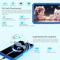 Vista 3 de 2025 Última Tablet de 10.1 Pulgadas para Niños Android 15 con Estuche Protector EVA Tablets para Niños con 20GB RAM 128GB Almacenamiento Tablet