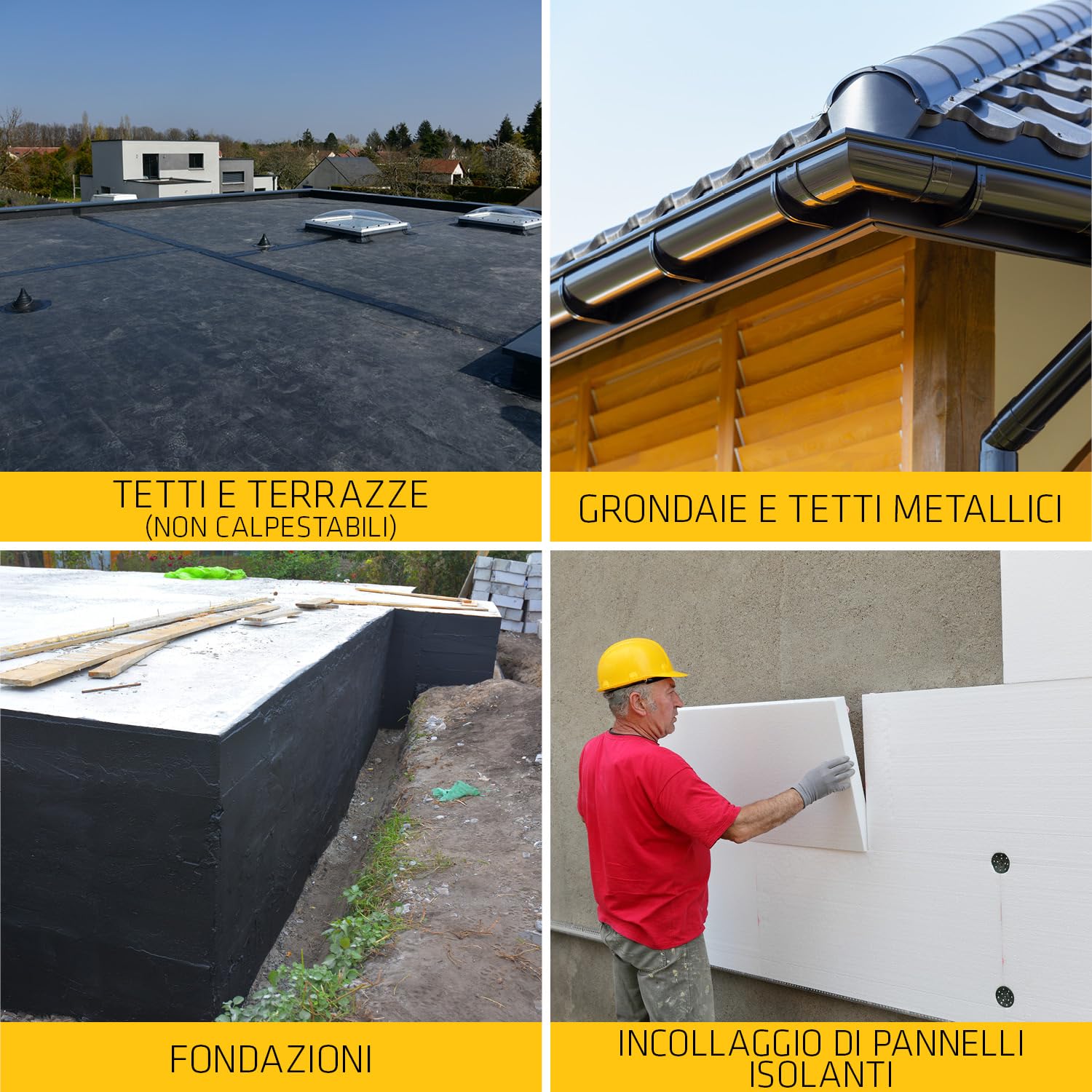 SIKA - Membrana bituminosa liquiva - Sikalastic Black, Nero - Protezione forte e flessibile per muri contro terra - Facile da applicare con pennello o rullo - 5kg