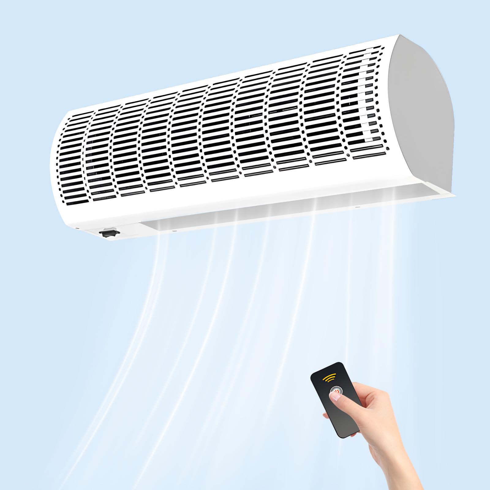 JFOZDM Wall Mounted 2-Speed Air Curtain for Door, Commercial Air Curtain Machine with Remote Control, Super Power, Air Conditioning Unit Wall Mounted for Supermarket, Restaurant, Mall, Easy to Install