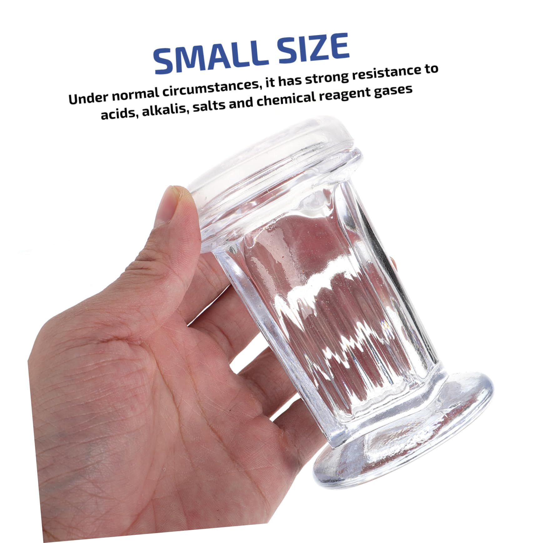 COSMEVIVI Laboratory Staining Jar Glass Staining Vat Round Lid Easy to Clean Quality Glass Material