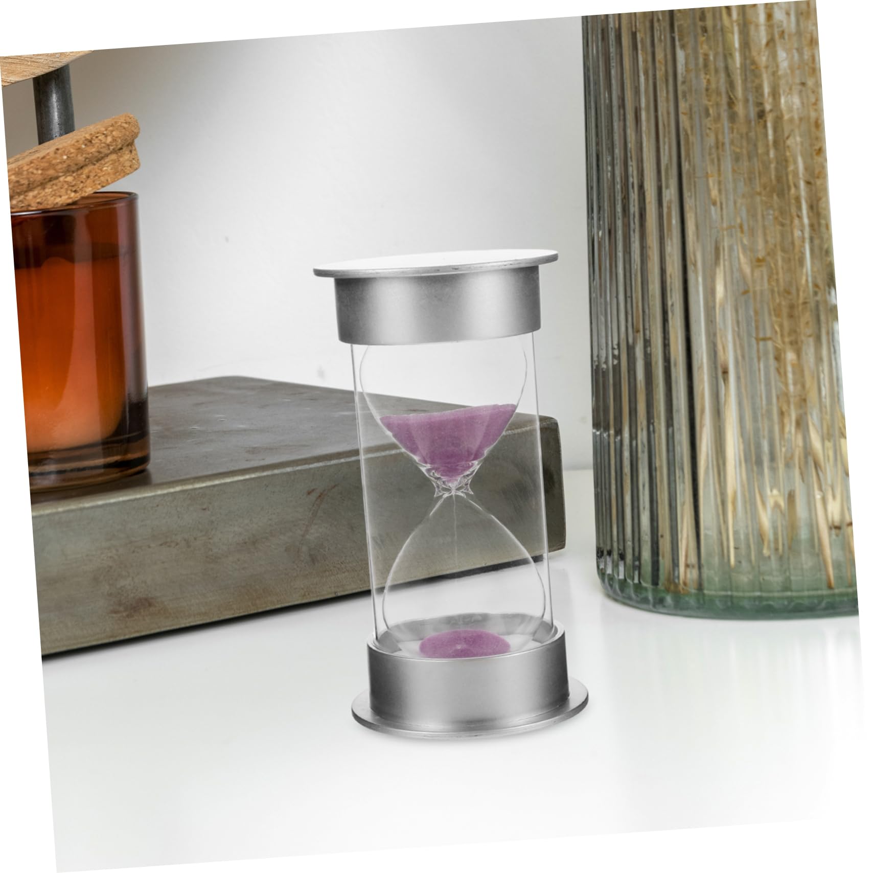 3 Set Timer Sabbia Minuti Decorativa in Vetro Borosilicato Resistente Piccola E Compatta Con Base Timer Da Funzionale E E Ufficio Regalo 2 Pezzi*3
