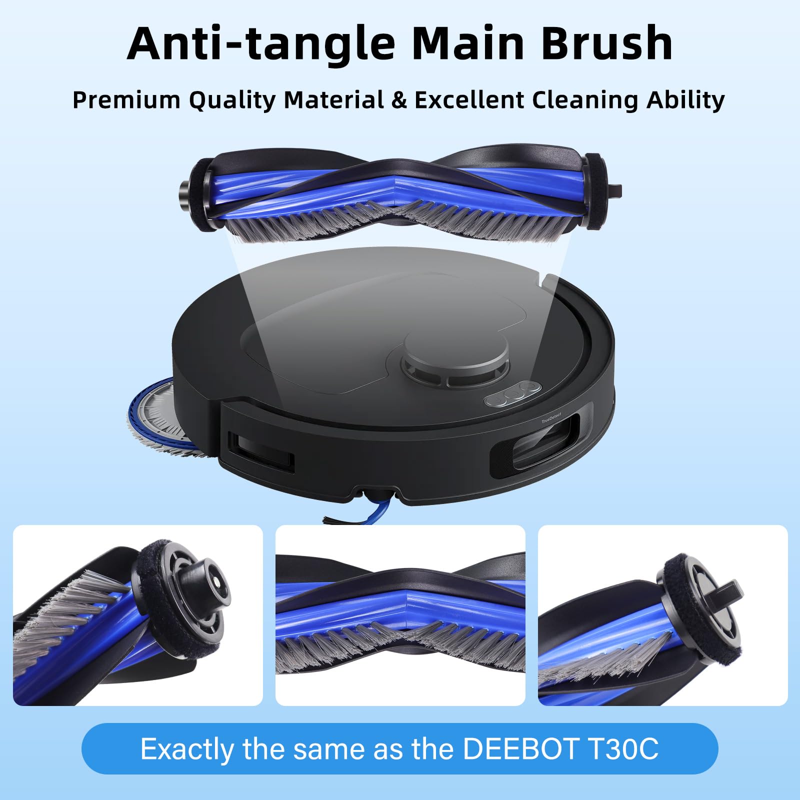 Kit Accessori per ECOVACS T50 OMNI Gen3/T50 Pro Omni Gen3, T30C OMNI | per DEEBOT Ricambi Robot Aspirapolvere 1 Spazzola Principale, 4 Filtri, 4 Spazzole Laterali, 4 Panni Mop, 4 Sacchetti