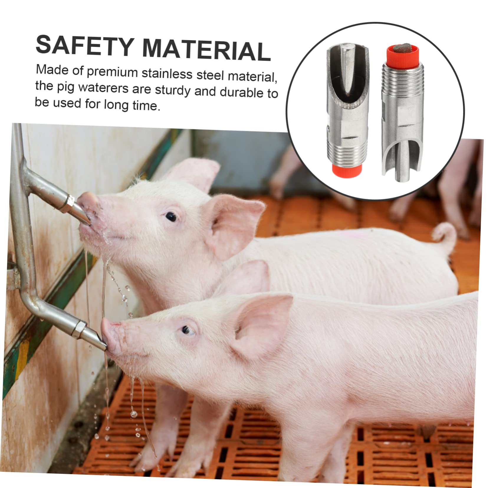 Toyvian 10pezzi Mangiatoia Per Suinetti in Acciaio Resistente Abbeveratoio Automatico Per Maiali Attrezzatura Per Bere Bestiame Riduce Spreco d Acqua Facile Manutenzione