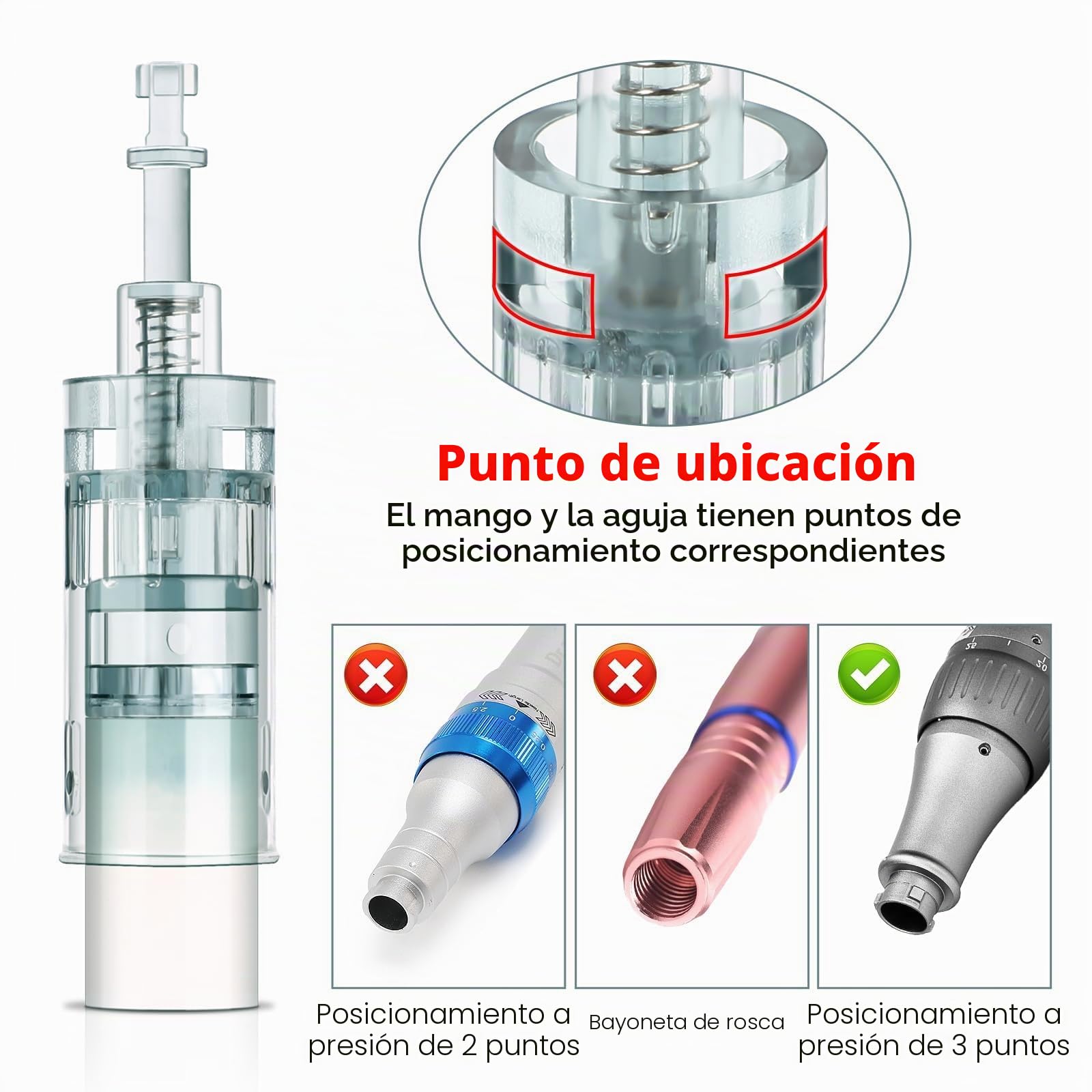 20 Pcs Agujas Dermapen 36 puntas para Microneedling pen, Derma Pen M8 Cartuchos 36 Pins, Microagujas de Repuesto Original de Microneedle Dermapen Ultima M8, M7S, A6S (36 Pins, 20 Pcs)