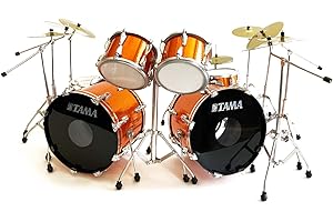 AXE HEAVEN 1:4 Scale Replica Model Metallica Lars Ulrich Death Magnetic Orange Tama Drum Kit