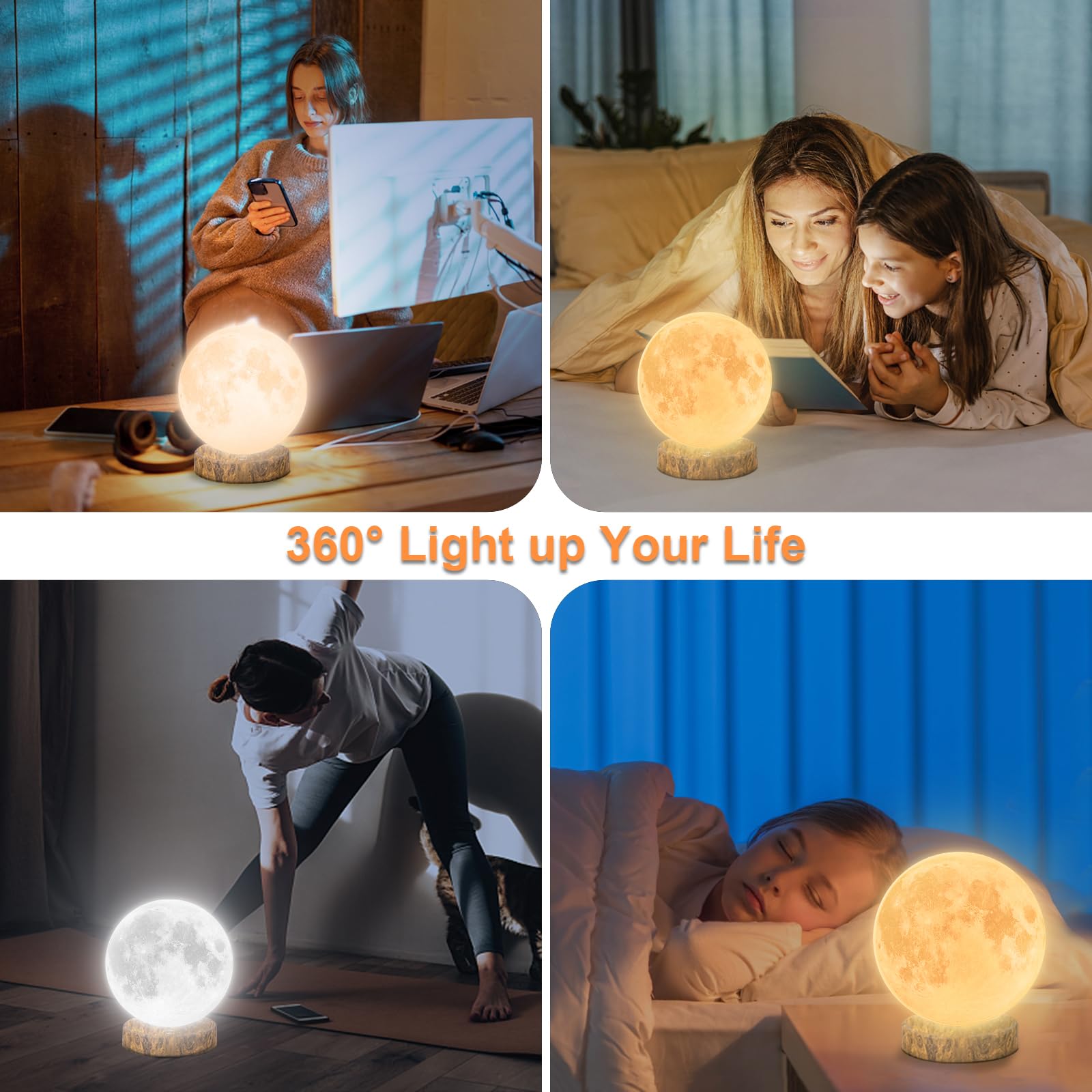 Lámpara de terapia de luz, lámpara solar de 10000 lux con 3 temperaturas de color, brillo continuo, lámpara de luz solar feliz, lámpara de luz diurna de espectro completo para el hogar
