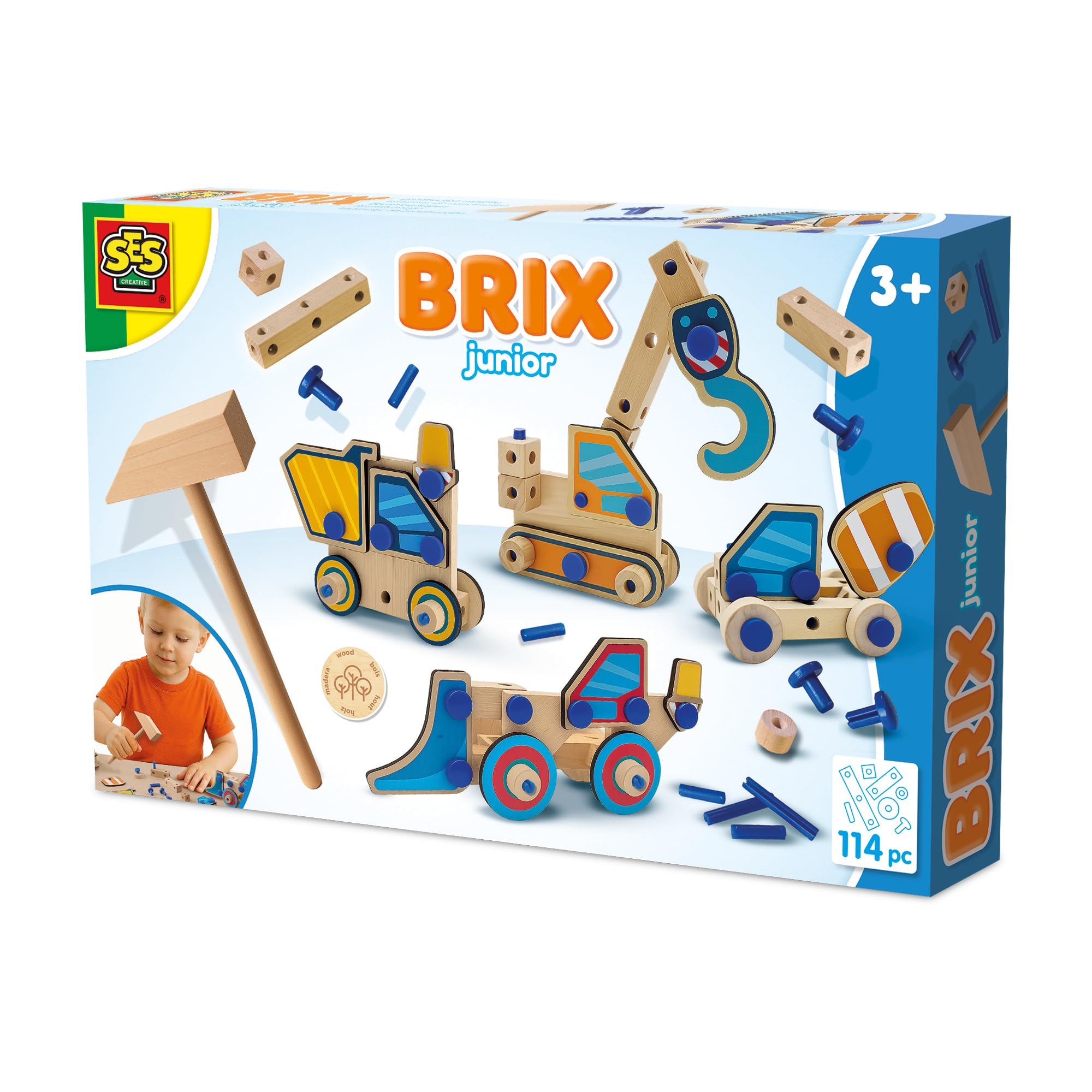 SES Creative - Brix Junior Vehicles Building Set - 46 Piece