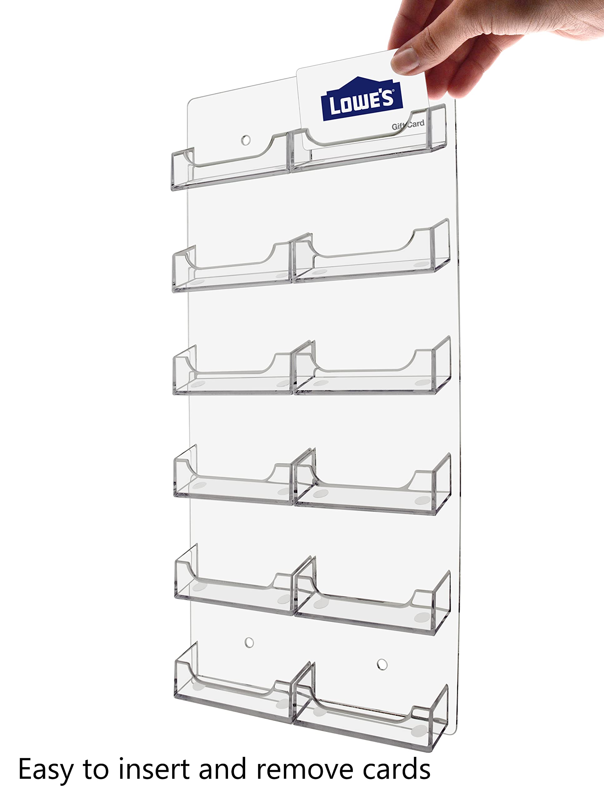 Amazon.com : Marketing Holders Business Card Holder Multi Pocket Vertical  Wall Mount Rack Gift Card Display 12 Pocket Multi Slot Space Saver : Office  Products