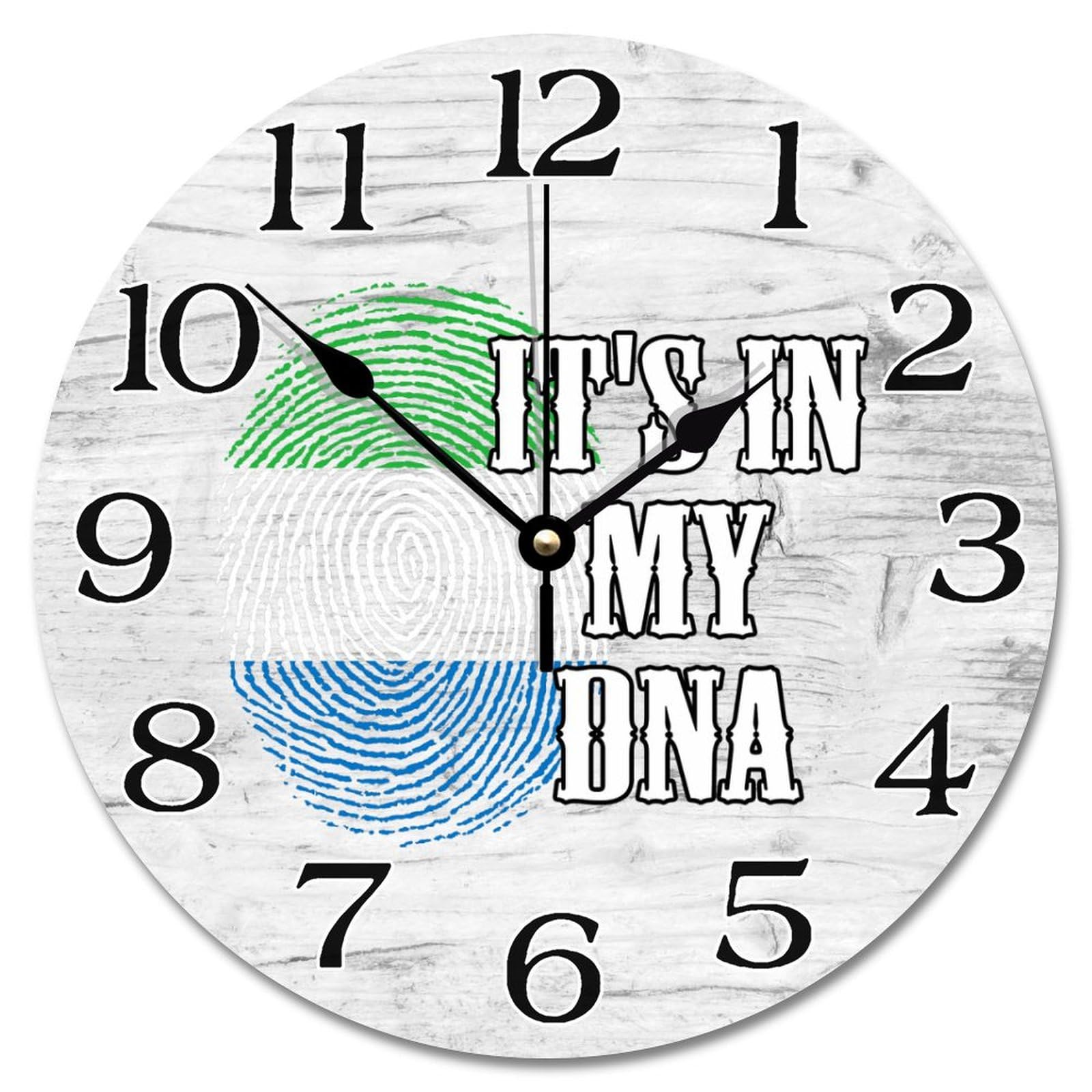 Horloge murale Sierra Leone silencieuse sans tic-tac résout le bruit dans votre bureau