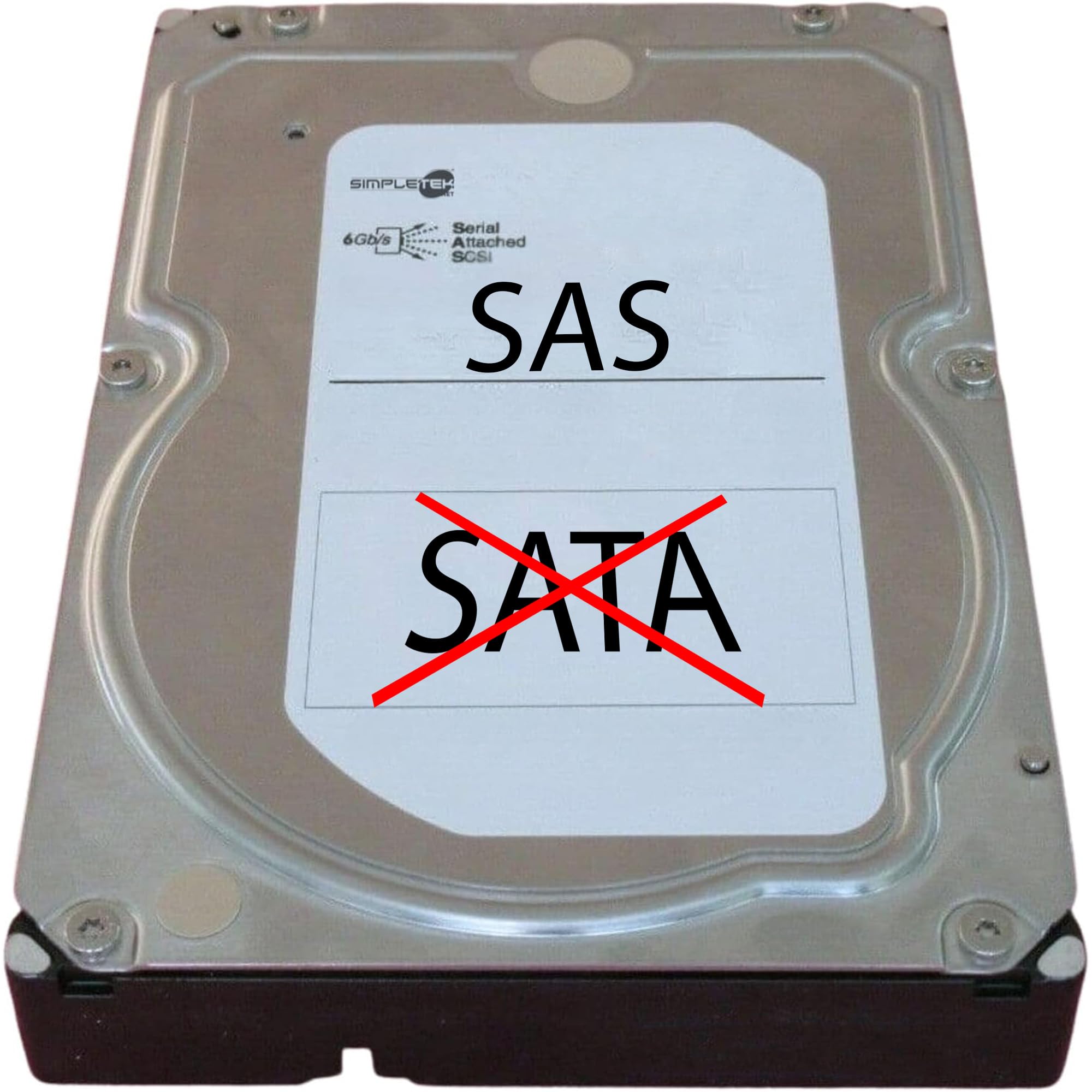 SIMPLETEK - Disco Duro Interno para servidores - Interfaz SAS, 4 TB, 3,5" | 6 Gbps | 7200 RPM, 128 MB de caché | [Atención: no es SATA] (Reacondicionado)