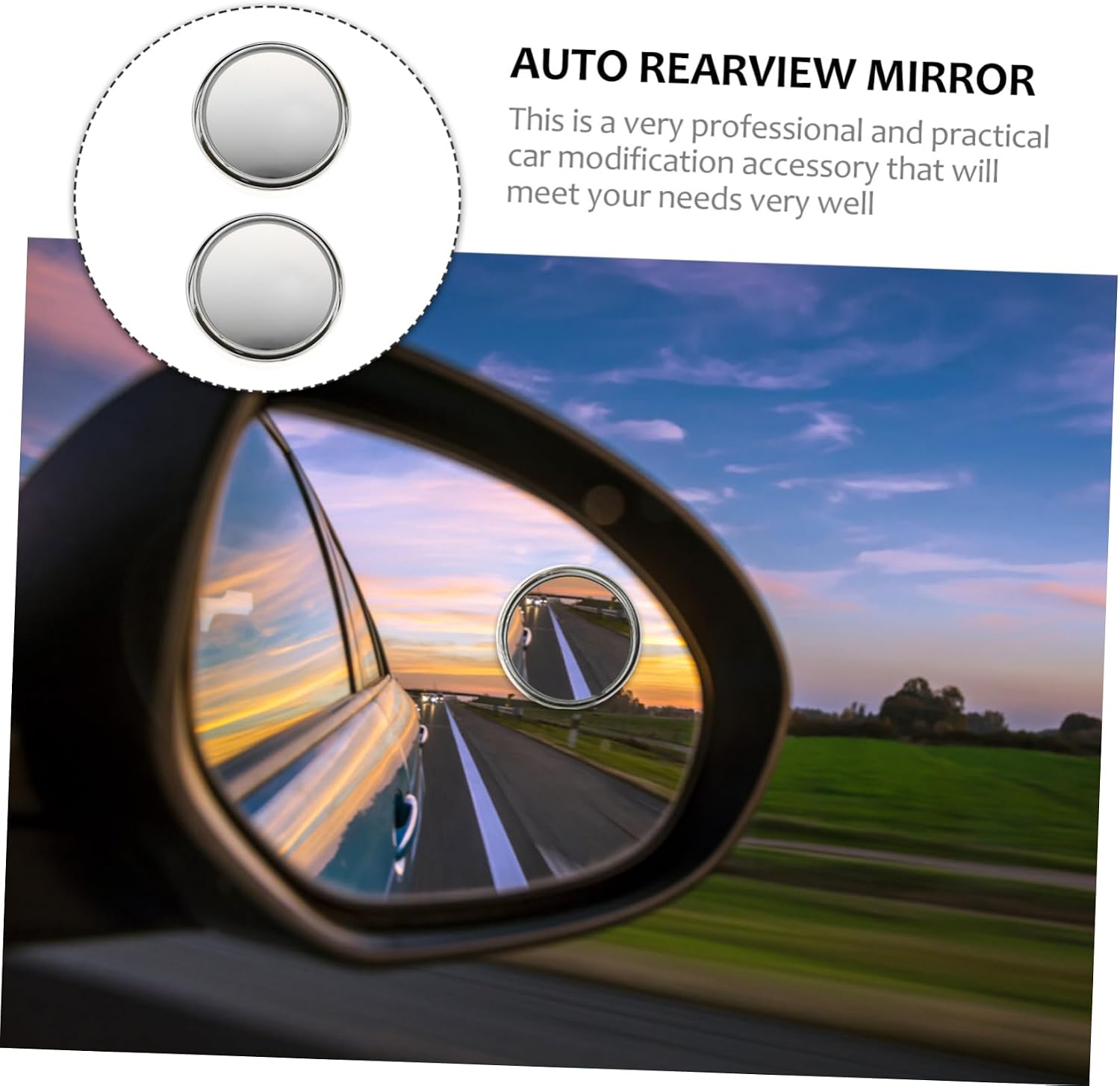 2Pairs Rotatable Mirrors Side View Car Accessories for Enhanced Safety Clearer Easy Installation Suitable for Vehicles