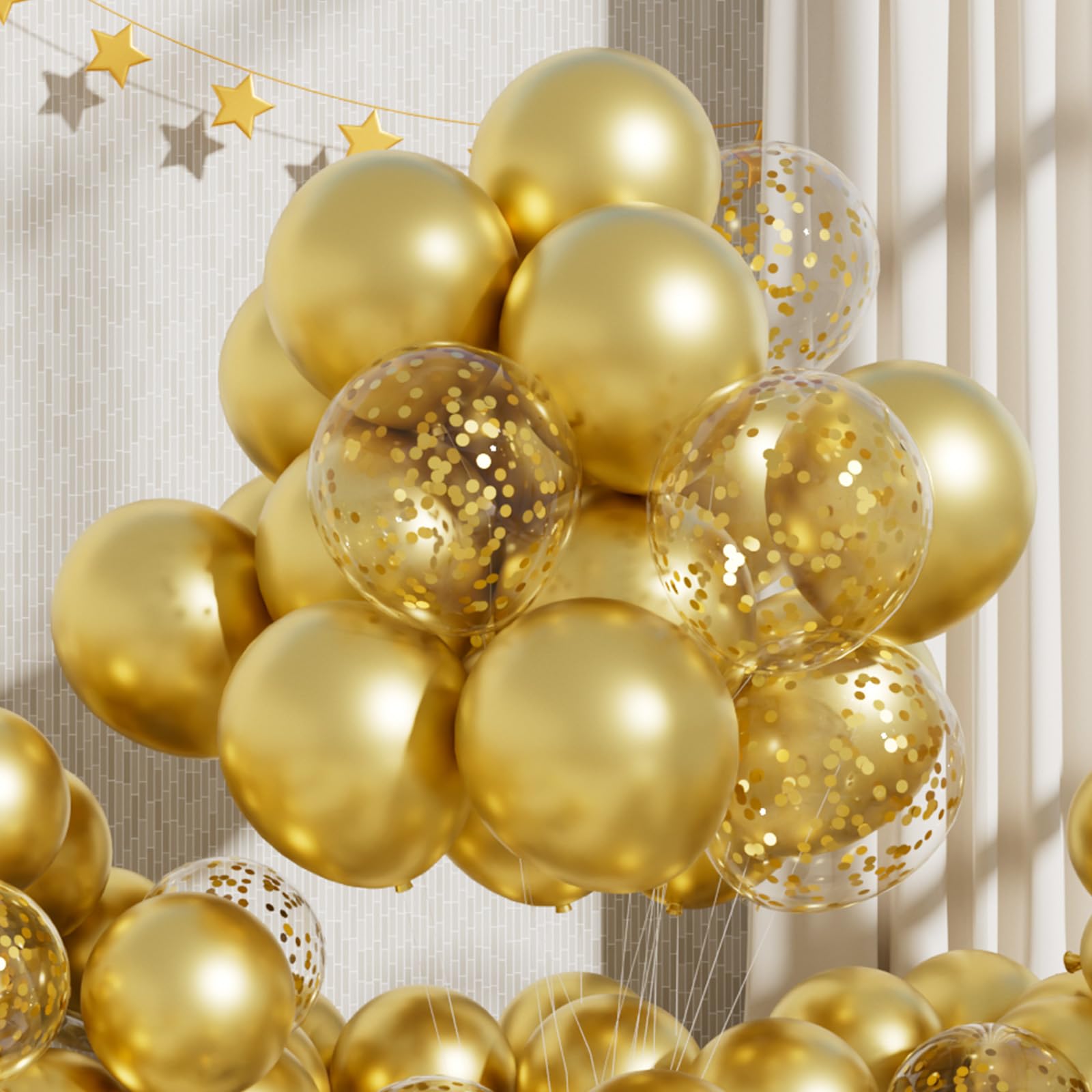 RainbowQ Party Gold Balloons 55PCS 12 Inch Confetti Metallic Balloon — image 1