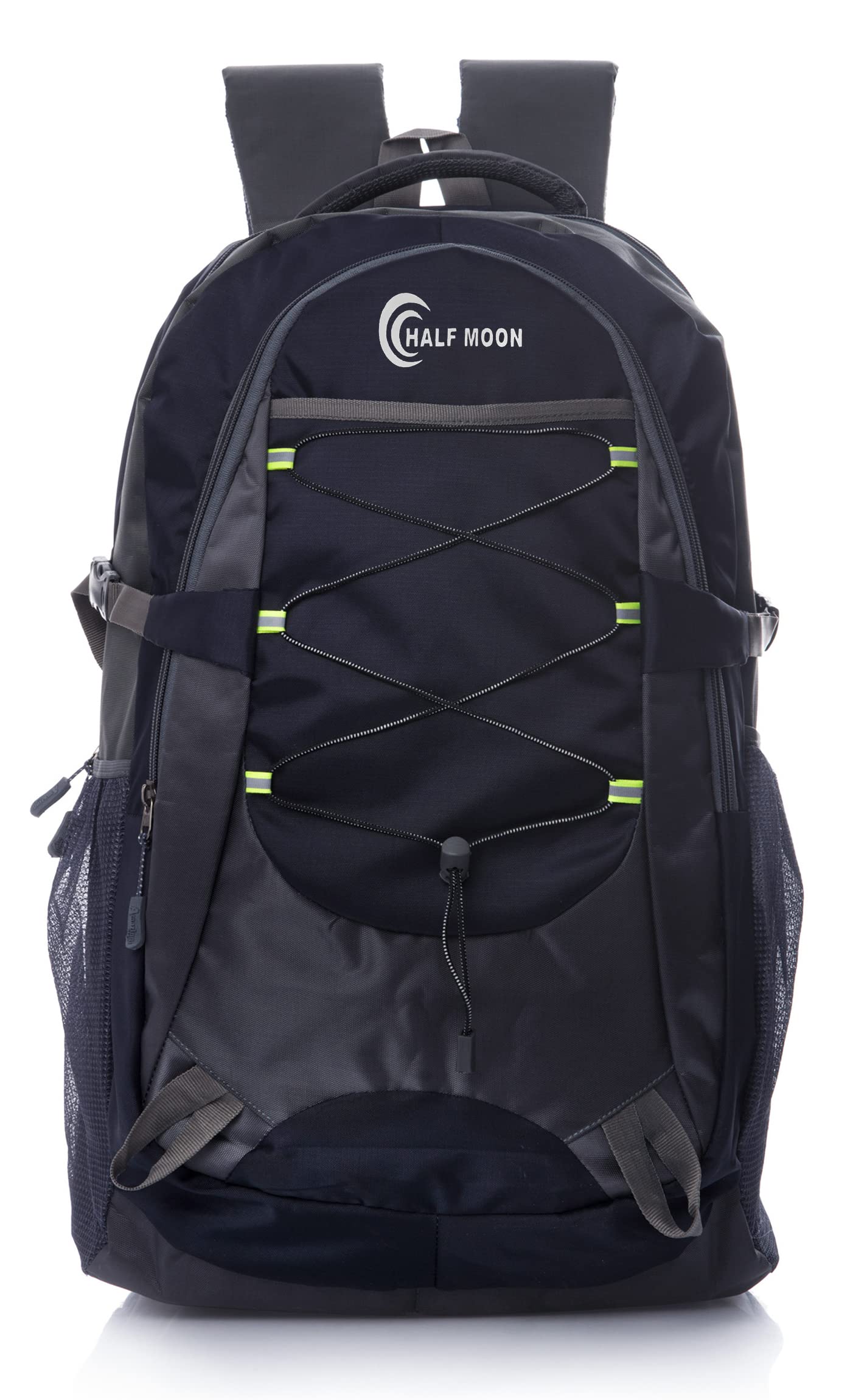 Half Moon 50L Water-Resistant Laptop Travelling Rucksack Trekking Backpack/Bag for Luggage Travel for Men Women Boys and Girls with Laptop Compartment & Rain Cover (Navy Blue) (Nylon & Polyester) (B085MF4HD3) Amazon Price History, Amazon Price Tracker