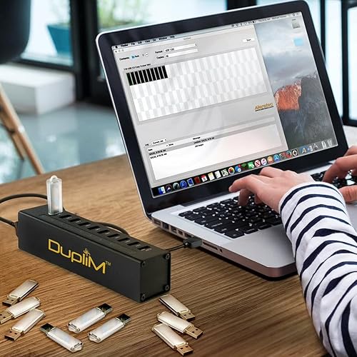Miniatura 4 de DupliM 1 a 10 Mini USB 3.0 Flash Drive Duplicator Copiadora Quemador Quemador Conectado para MAC y PC
