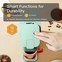 Vista 7 de Mini Hot and Iced Coffee Maker Single Serve, for K Cup and Ground, 6 to 14 Oz Brew Sizes, with Recipe Book, for Home, Travel, RV, Office and Dorm