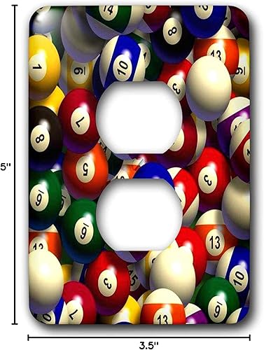 Miniatura 2 de 3dRose lsp_962_6 Billiard Balls Pool 2 Plug Outlet Cover