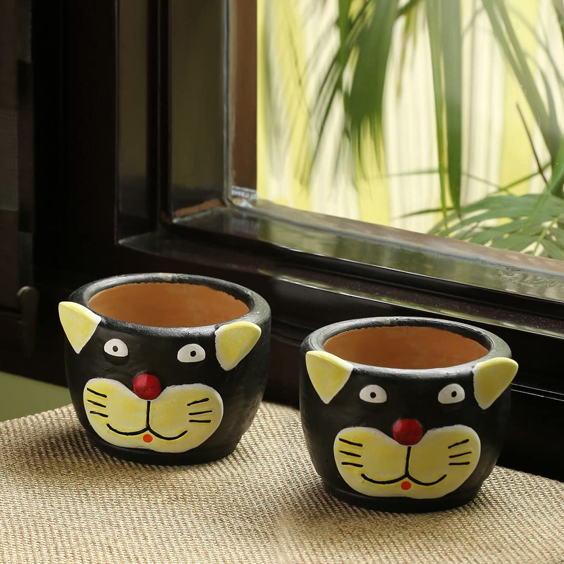 See full amazon price history chart for ExclusiveLane Meek Meow Handmade & Handpainted Terracotta Planters for Living Room & Garden Decoration Items Outdoor (Set of 2, 5 Inches) ExclusiveLane Meek Meow Handmade & Handpainted Terracotta Planters for Living Room & Garden Decoration Items Outdoor (Set of 2, 5 Inches) (B09MQN7PYJ) Amazon Price History, Amazon Price Tracker