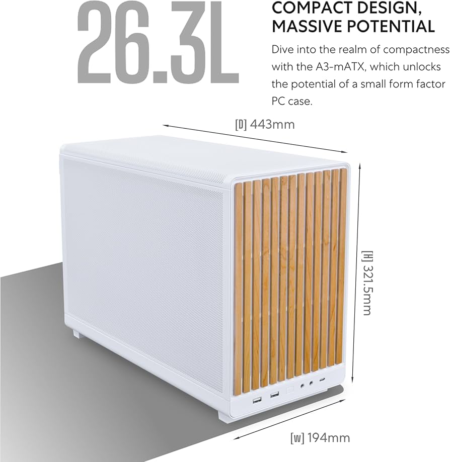 Amazon.com: Lian Li A3-mATX-WD-26.3L Micro Form Factor Chassis-No