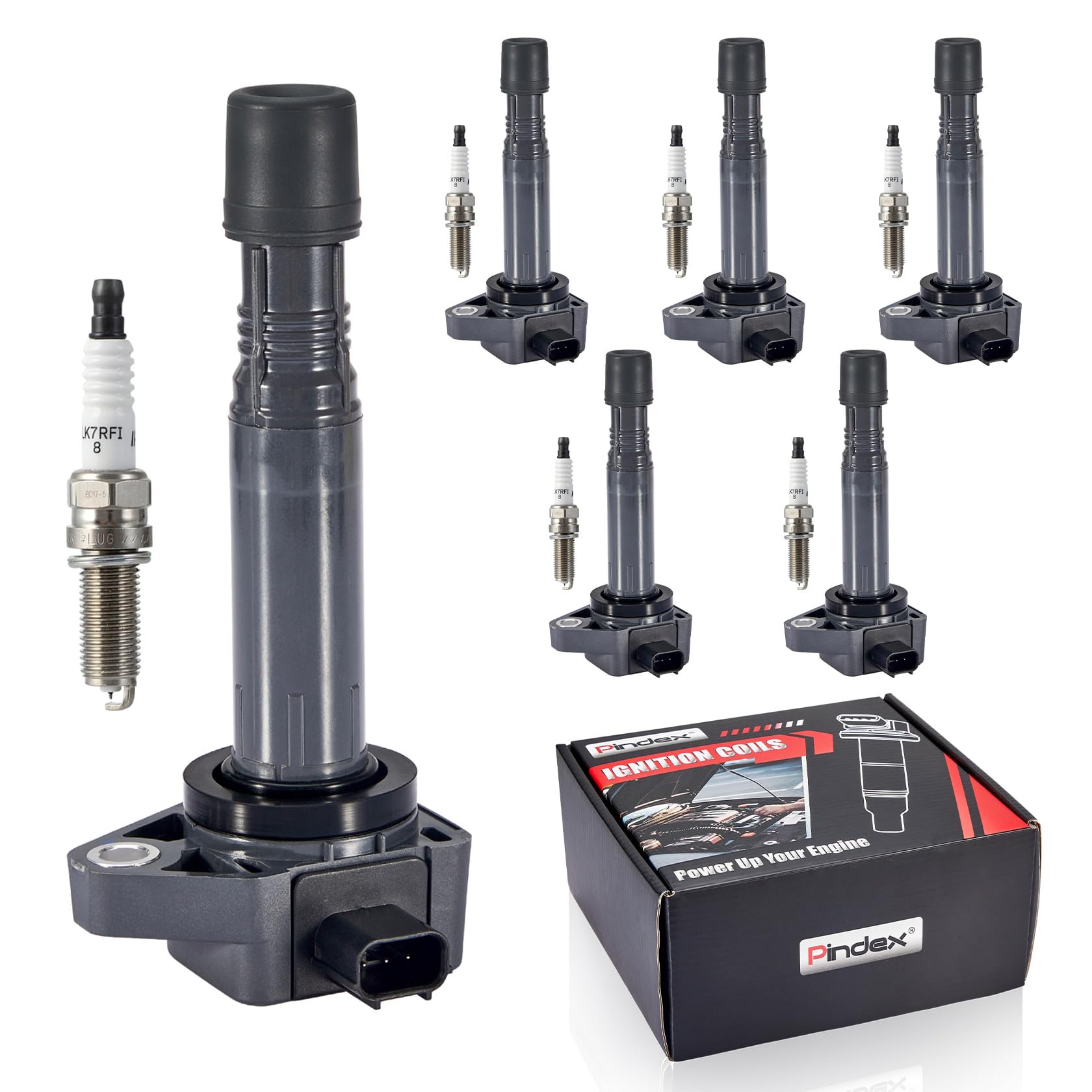 Amazon.com: Pindex 6 Pack UF624 UF603 Ignition Coils and Spark