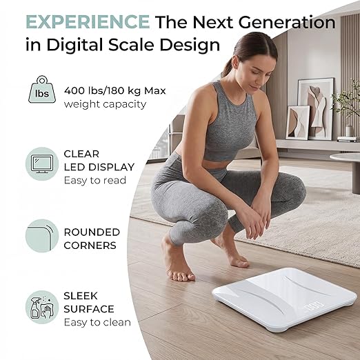 Báscula Digital Schneider de Alta Precisión 400 lb Vidrio Templado miniatura 3