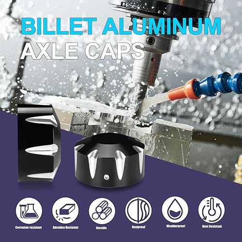 Miniatura 3 de Cubiertas de eje delantero Tuercas para accesorios de triciclo Can Am Spyder, tapas de eje de rueda delantera de aluminio para Can-Am Spyders 2018