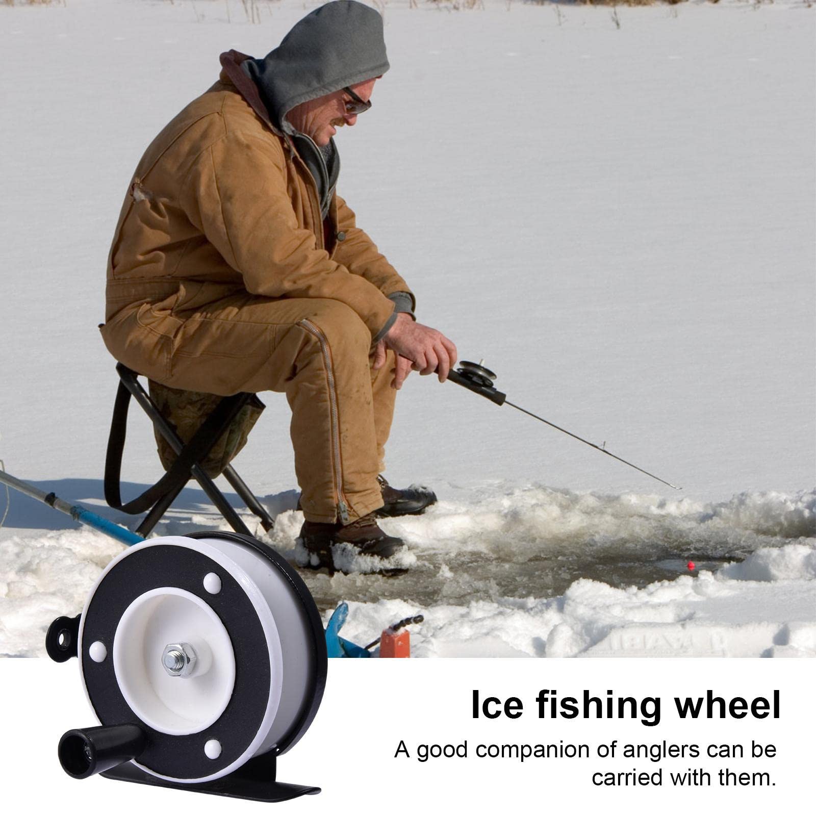 Mini Moulinet Pêche Glace - Léger 45g, Polyéthylène, Double Sens, Pour Canne Mer/glace - 3