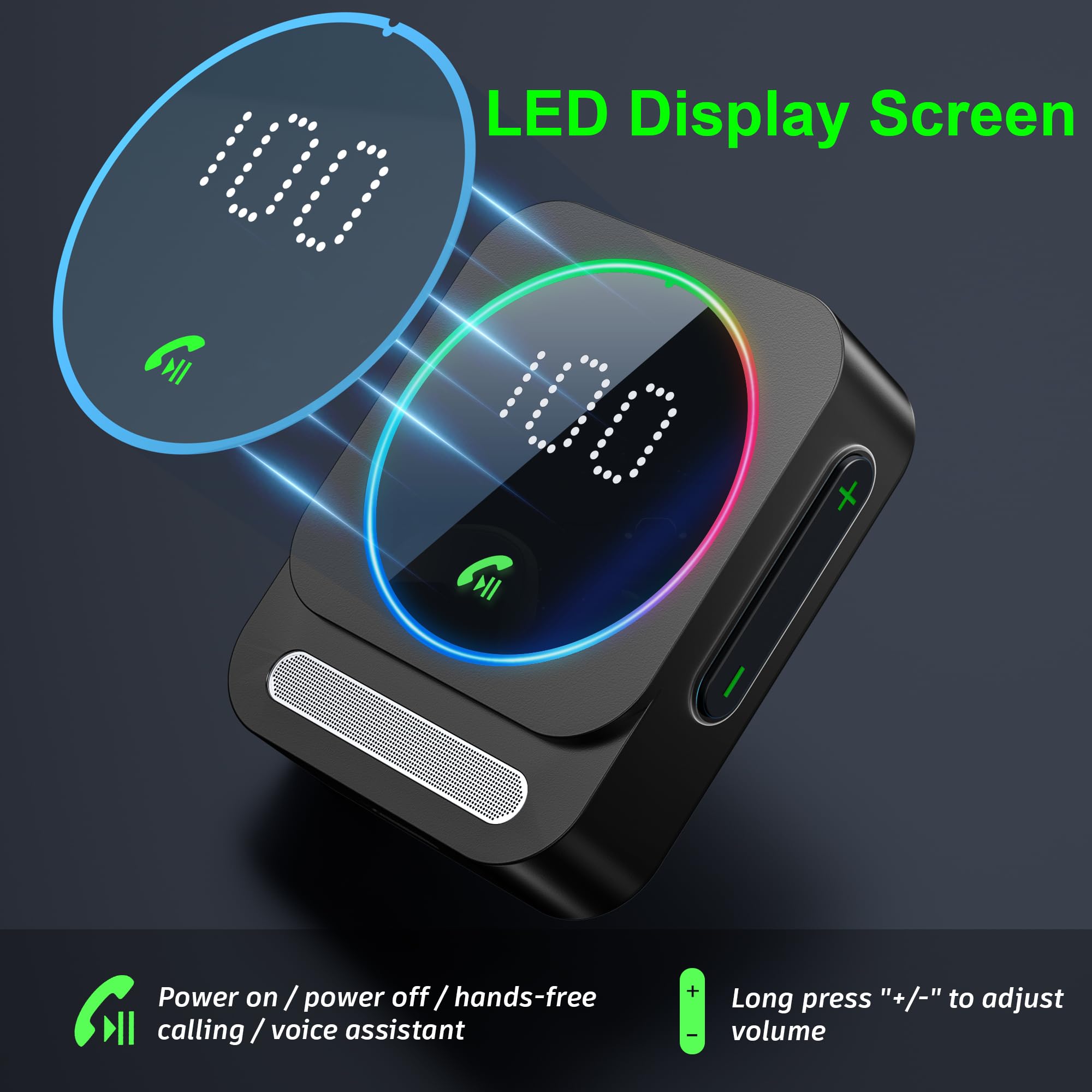 SONRU Bluetooth 5.3 Receiver for Car, Wireless Audio Adapter for Car/Home Stereo/Wired Headphones/Speaker, Bluetooth Aux Adapter, Dual AUX Outputs, RCA AUX 3.5mm Music Receiver