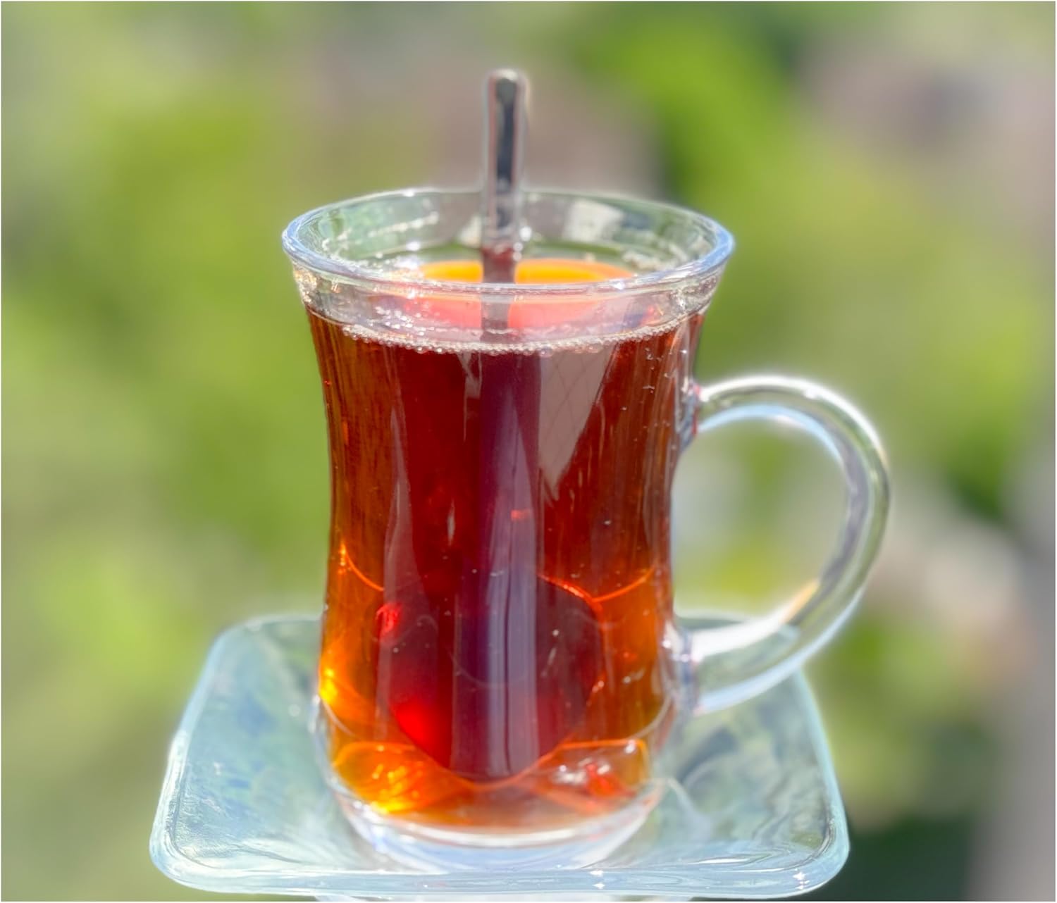 Topkapi - 18-piece Turkish tea set Keyif-Sultan, 6 tea glasses, 6 coasters, 6 teaspoons, complete set