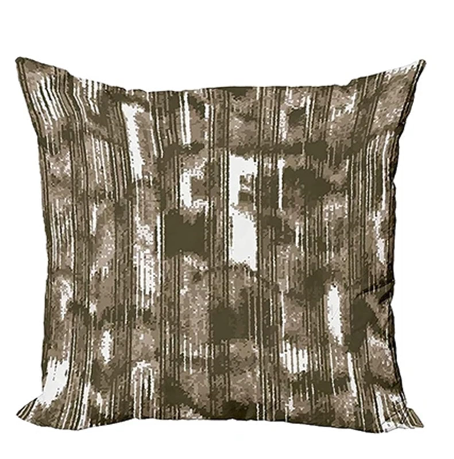 Housse de coussin carrée rétro en lin lavable fermeture éclair invisible