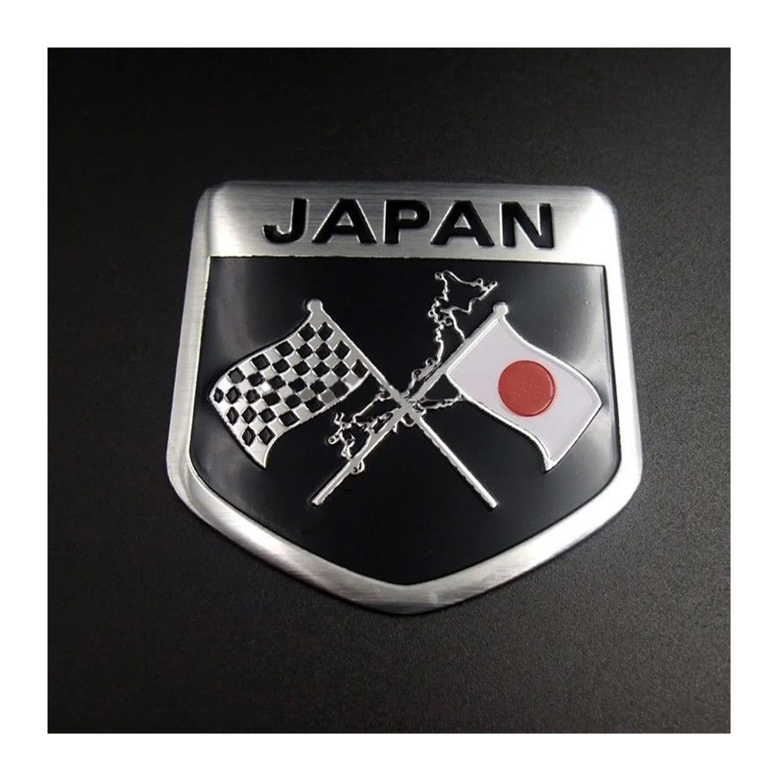 Decoration Japan Japanese Flag Shield Emblem Metal Badge Car Truck Motorcycle Sticker Auto Accessories Decoration