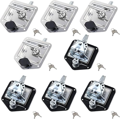 8 piezas de acero inoxidable para puerta de remolque de automóvil cerradura de caja de herramientas para puerta de caravana con junta pestillo de