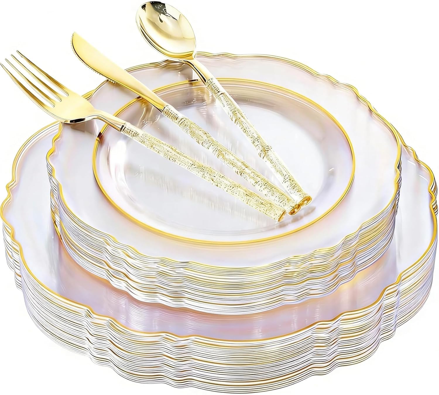 Green Plastic Plates & Cutlery Set - Party Supplies -23