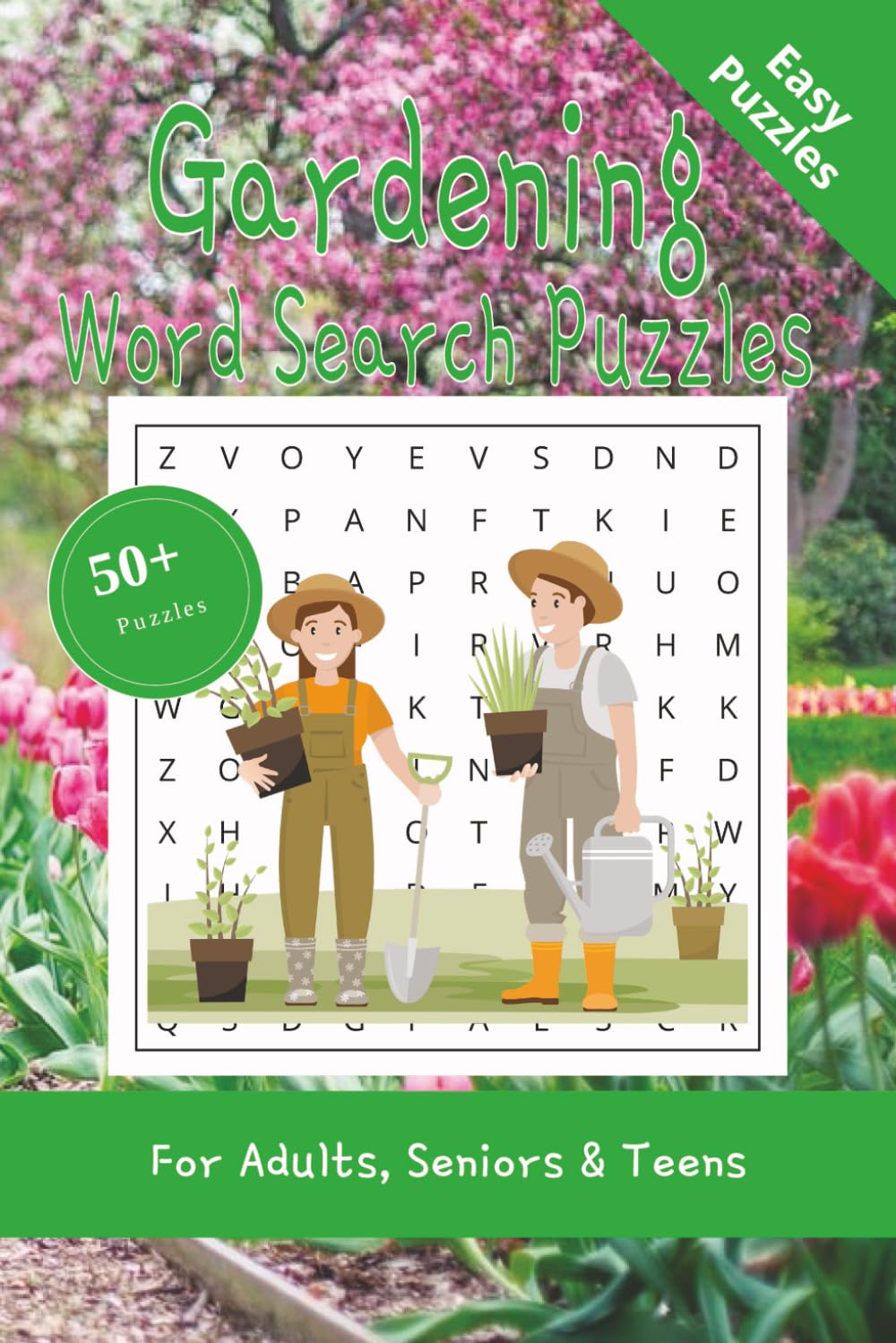 Gardening Word Search Puzzle: 50+ Puzzles Word Search Easy to Read about Gardening and More | 6x9 inches, 110 pages | Gift for Gardening Lover