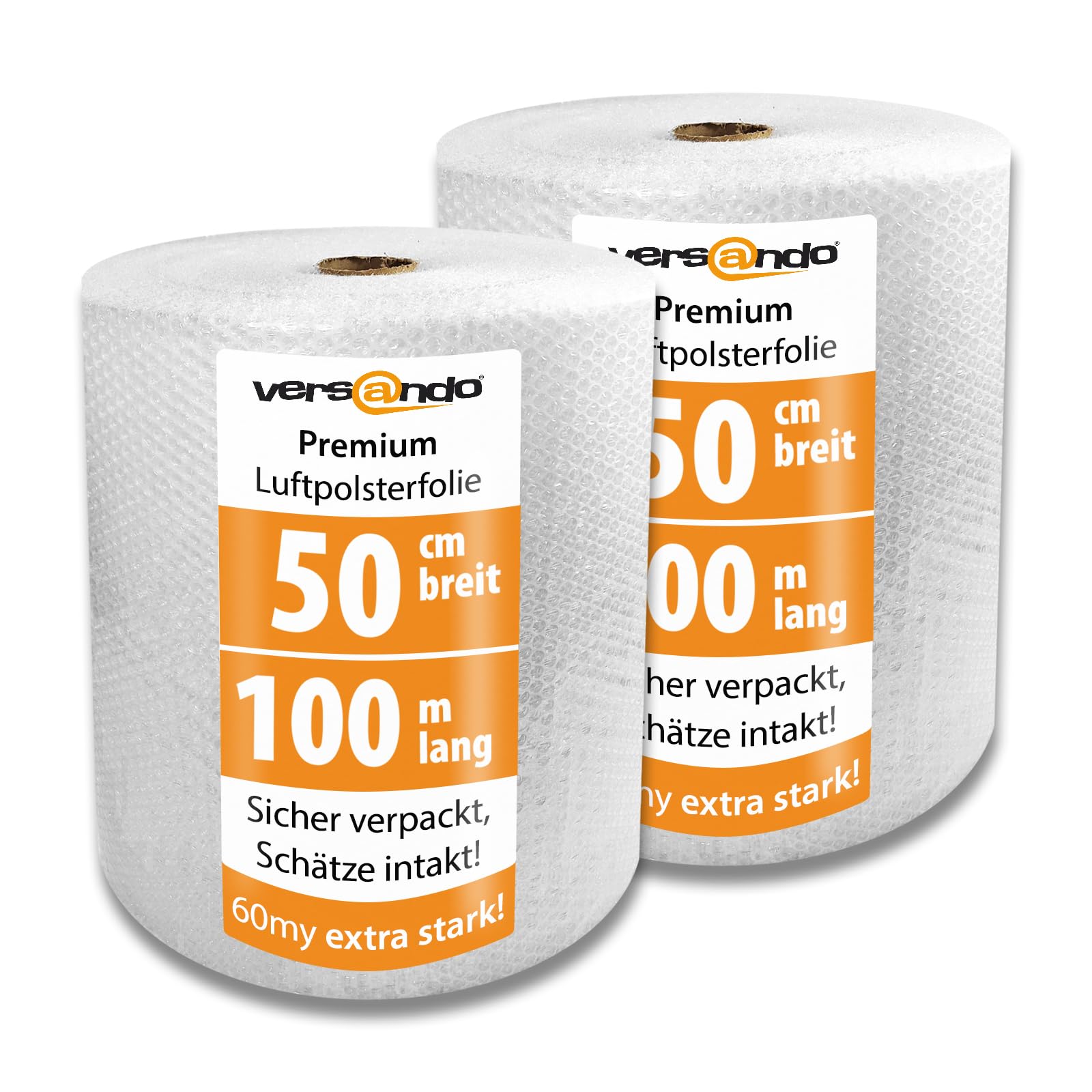 versando 2 envoltorios de burbujas extrafuertes, 100 m x 0,5 m, embalaje, | envoltura de burbujas para mudanzas, espuma para cajas, rollo de 2 capas