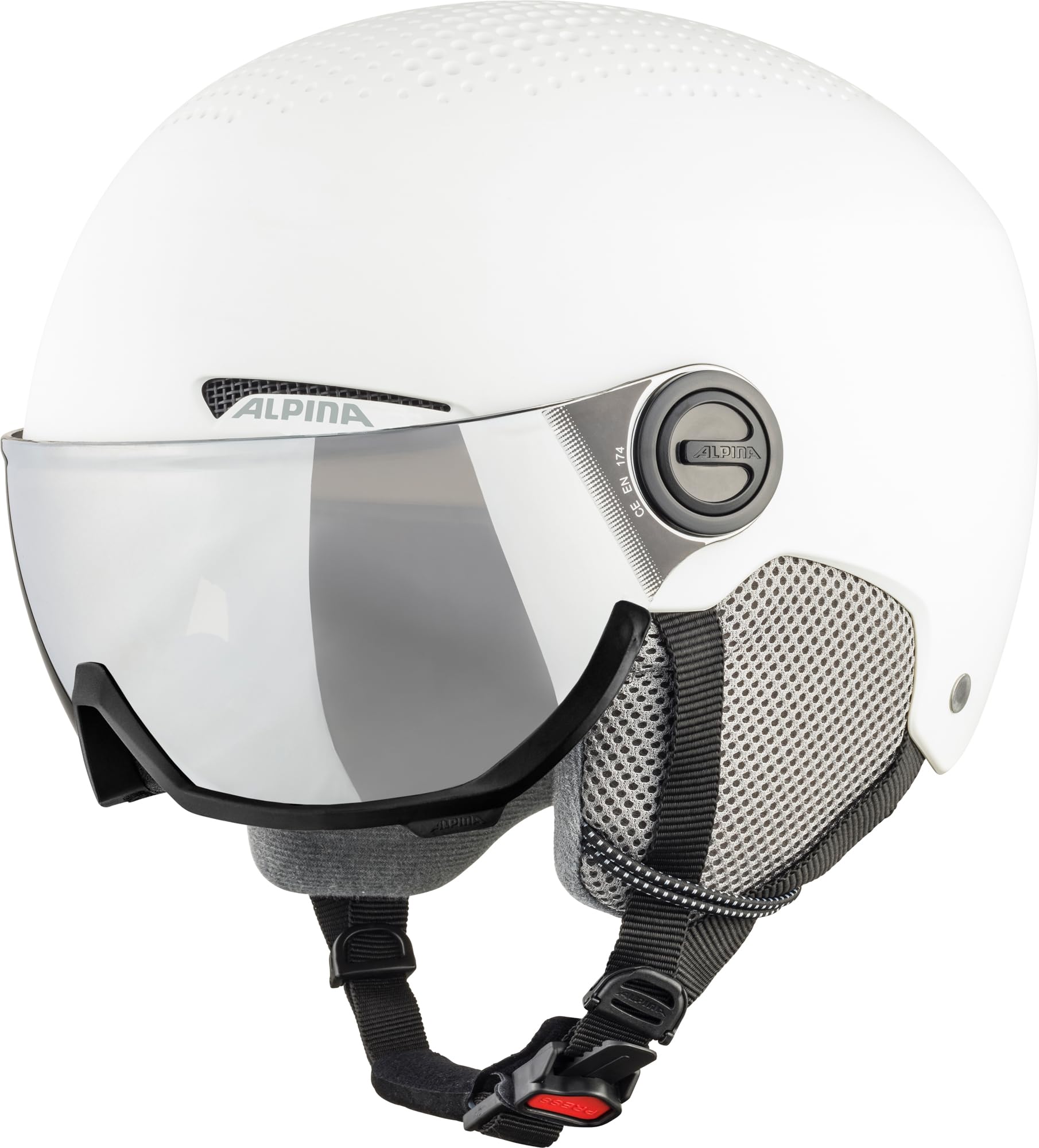 ALPINA ARBER Visor Q-LITE Skihelm, White matt, 54-58 cm