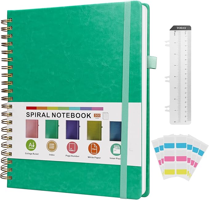 GuanQiao Spiral Notebook,8.5 x 11 College Ruled Notebooks